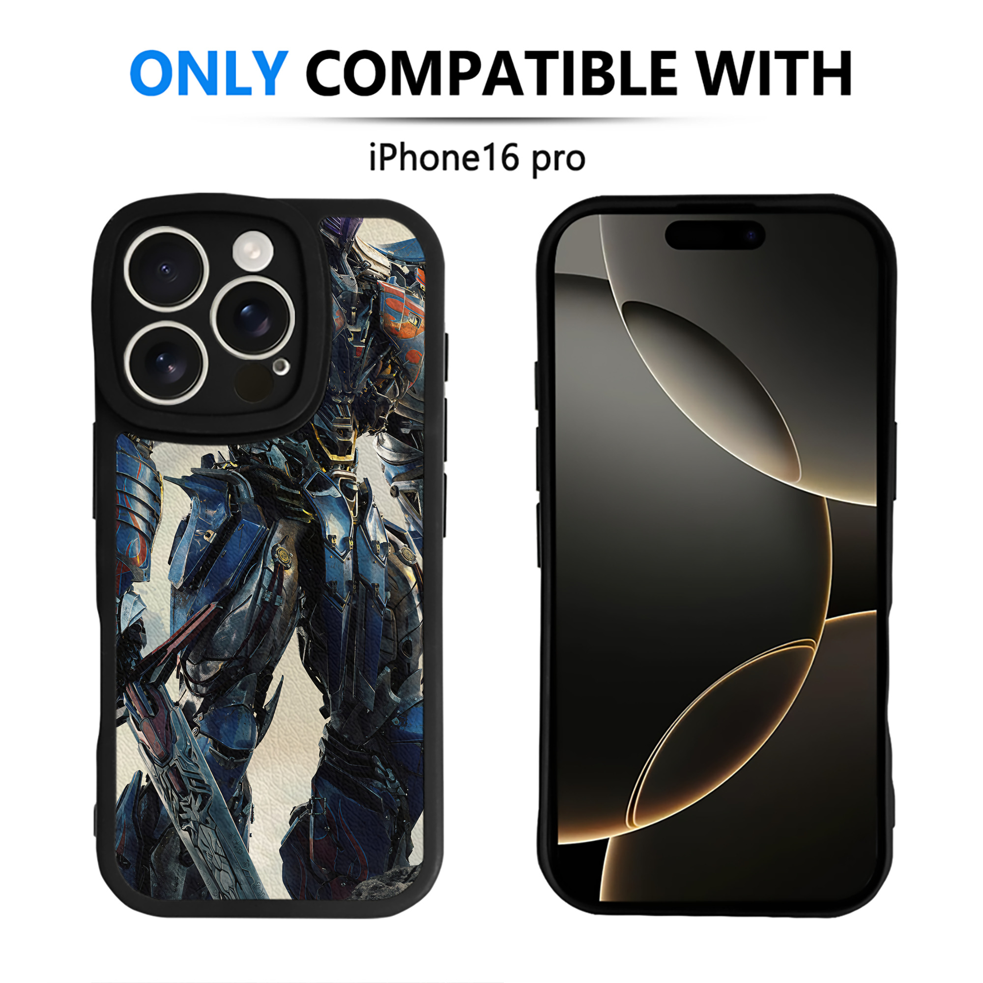 （画像用） Transformers トランスフォーマー 【iPhone 16シリーズ対応】シリコンスマホケース（レザー調） 材質：シリコン